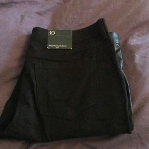 Banana Republic NWT faux leather front jeans!
